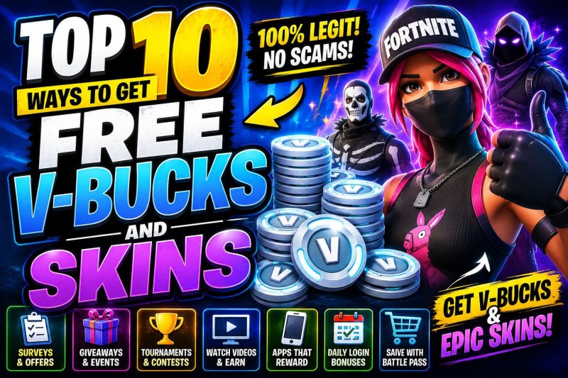 Top 10 Ways to Get Free V-Bucks and Skins