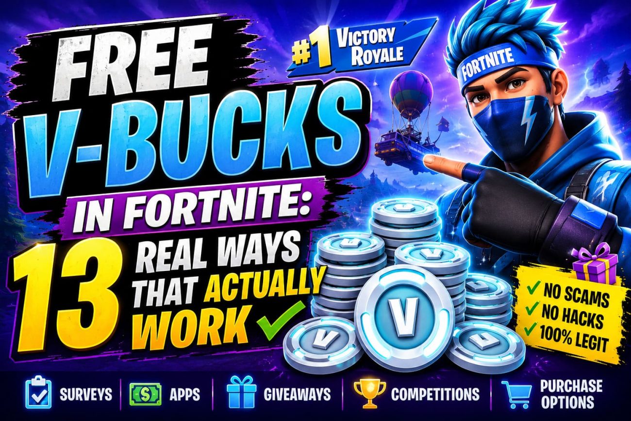Free V-Bucks in Fortnite: 13 Real Ways That Actually Work